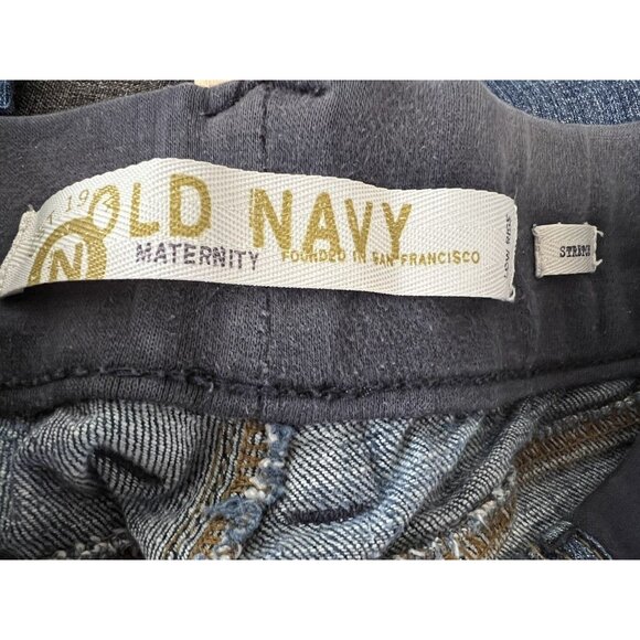 Old Navy Womens Maternity Capri Jeans ~Sz XS~Pull On Stretch Cuffed Hem ~L5 18 - Picture 7 of 9